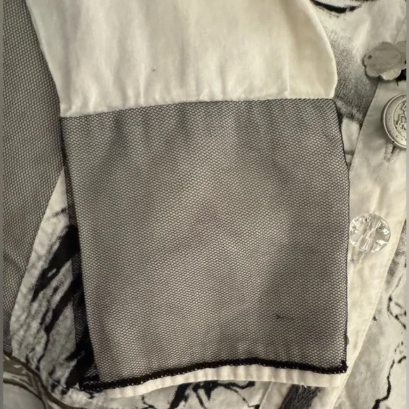 Tango Mango Collection Art-to-Wear Patchwork Embellished Tunic Shirt Small - Picture 9 of 13